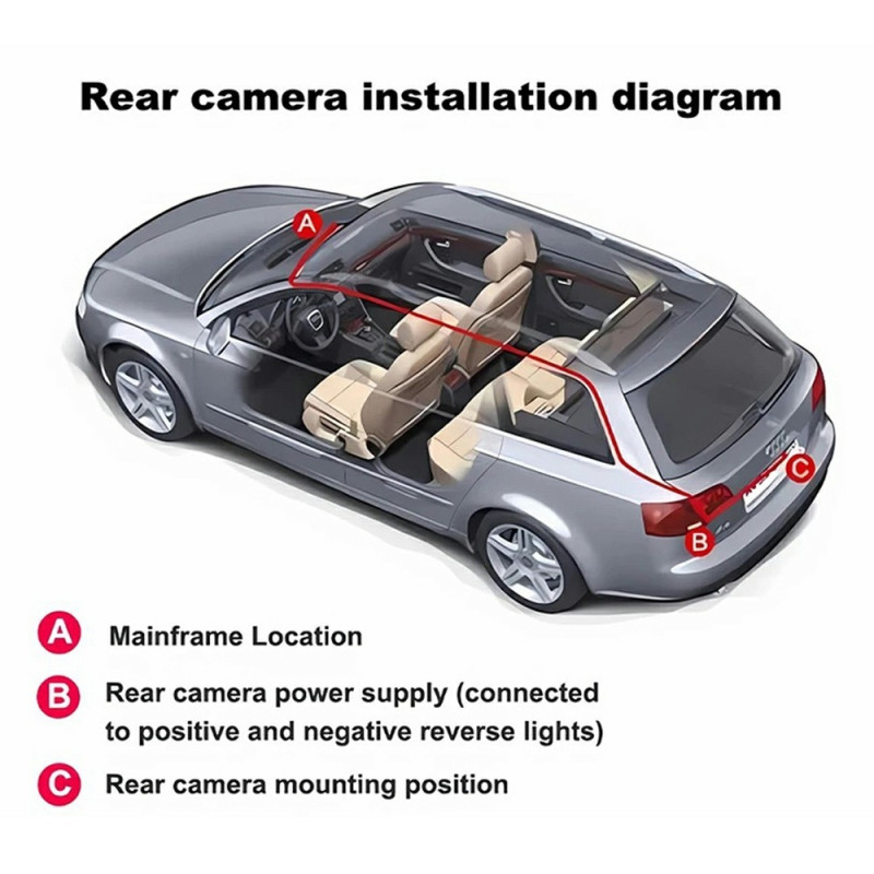 9728D 1080P WiFi Dash Cam HD 4-kanals kameraer med nattsyn, loopopptak