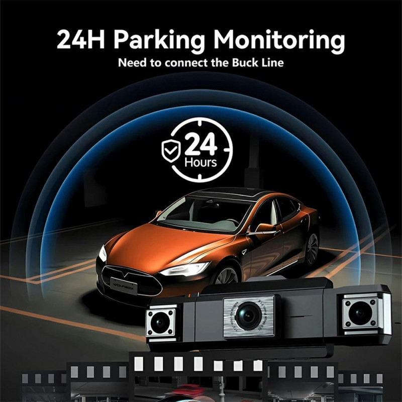 9728D 1080P WiFi Dash Cam HD 4-kanals kameraer med nattsyn, loopopptak