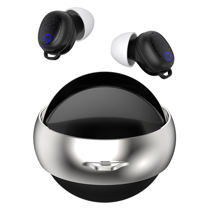 Trådløse hodetelefoner med Bluetooth IPX7 støydempende øretelefoner for søvn - svart