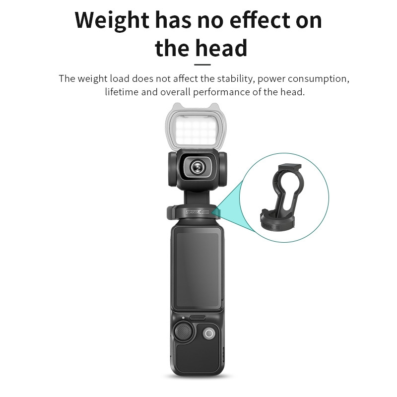 Lampebelysning for DJI Osmo Pocket 3-kamera magnetisk fylllyssett 3 farger