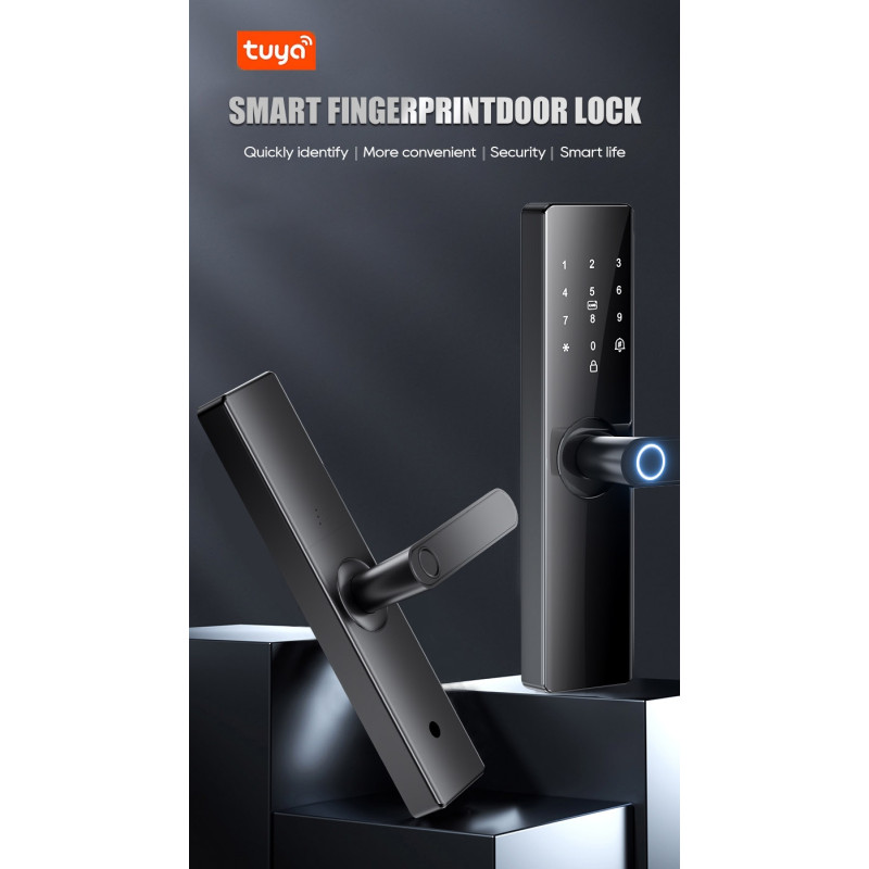 Tuya Smart Electronic Door Lock Lock Fingerprint Password - 17 cm Lock Body