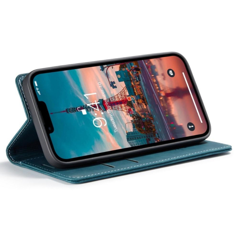 CASEME Retro tegnebog taske til iPhone 14 Plus - Blå