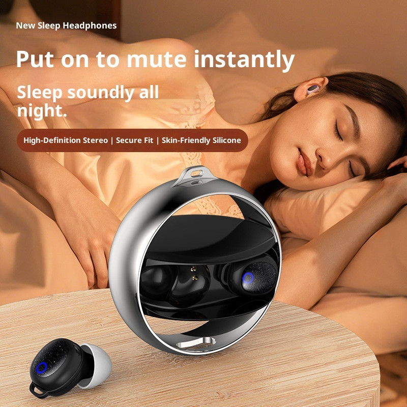 Wireless Headphones Bluetooth IPX7 Noise Cancelling In-Ear For Sleep - Pink