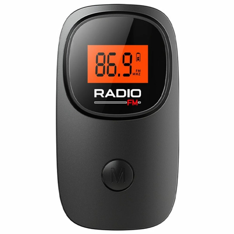MI06 Radio Pocket Radio Portable FM Radio Digital Display 30 Preset Stations