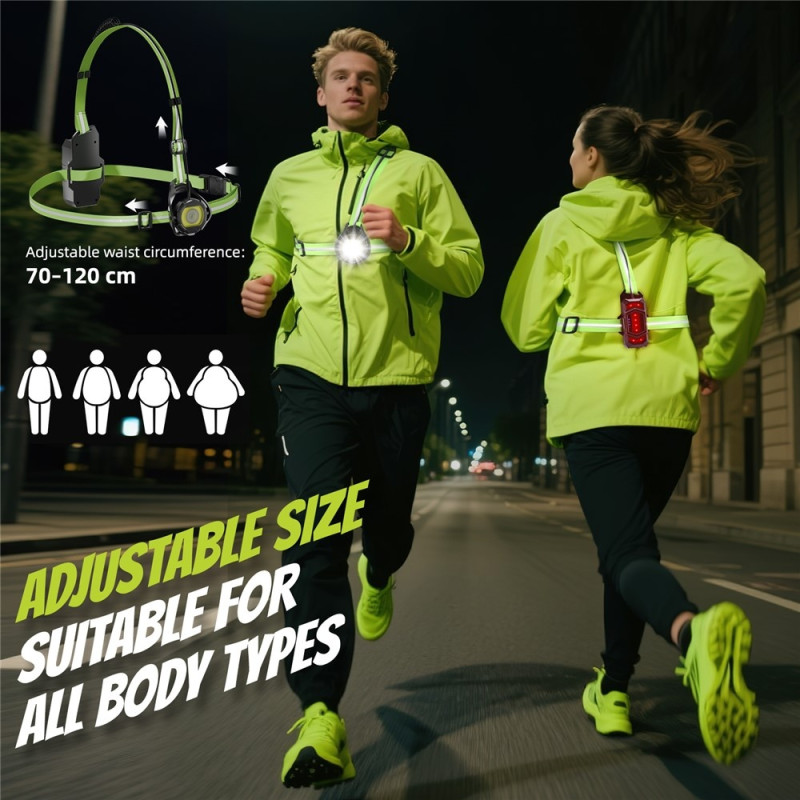 WEST BIKING Lamp Flashlight Running Cycling Warning Light 500 Lumen