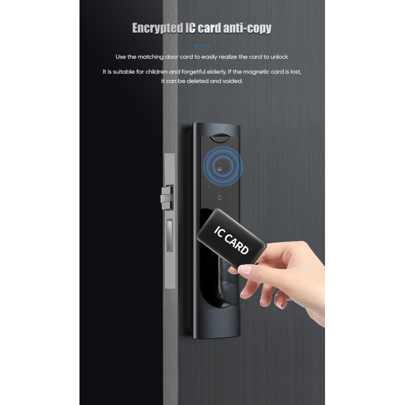 Tuya Smart Electronic Door Lock Lock Fingerprint Password - 17 cm Lock Body
