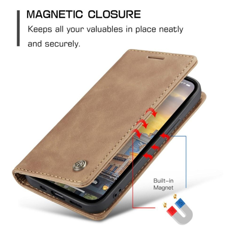 CASEME Retro Wallet Case for iPhone 14 Pro Max - Light Brown