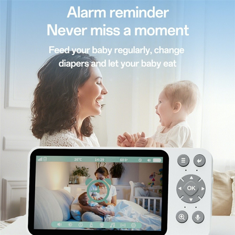 YESIDO Babyalarm Babyur Kamera 2.4G+WiFi 1080P HD Videokamera Nattesyn