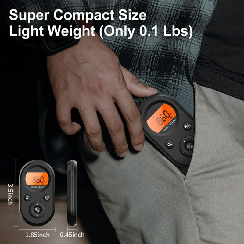 M01-radio Taskuradio Ladattava valaistus FM/AM-vastaanotin Digitaalinen viritin
