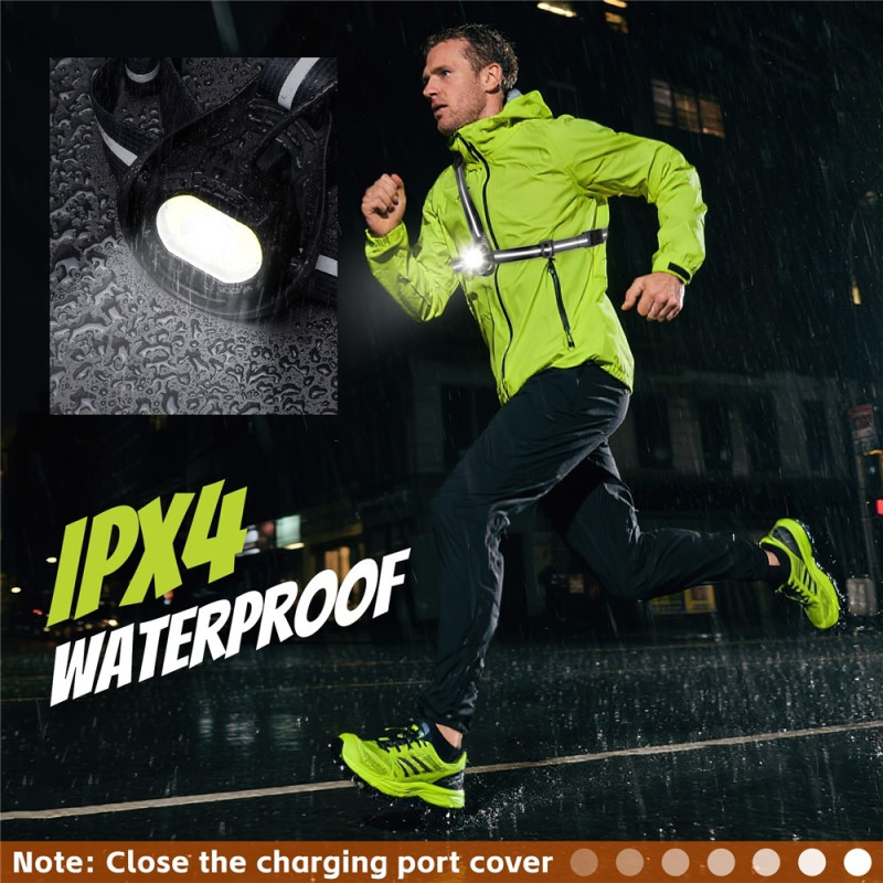 WEST BIKING Lykte lykt Løping Sykling Varsellys 500 Lumen - Svart