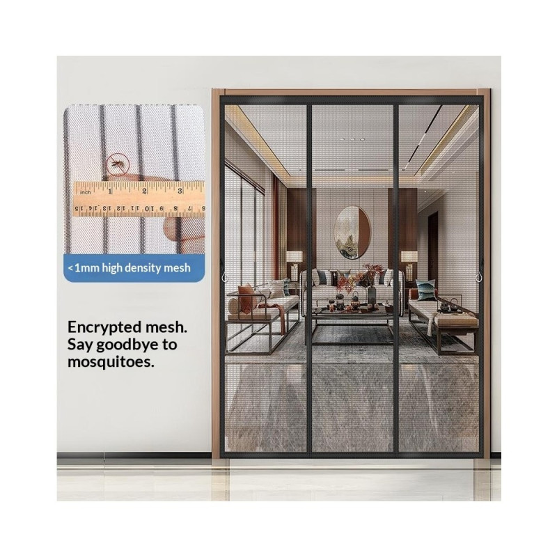 170 x 210 cm magnetic door net with mosquito protection and automatic closing