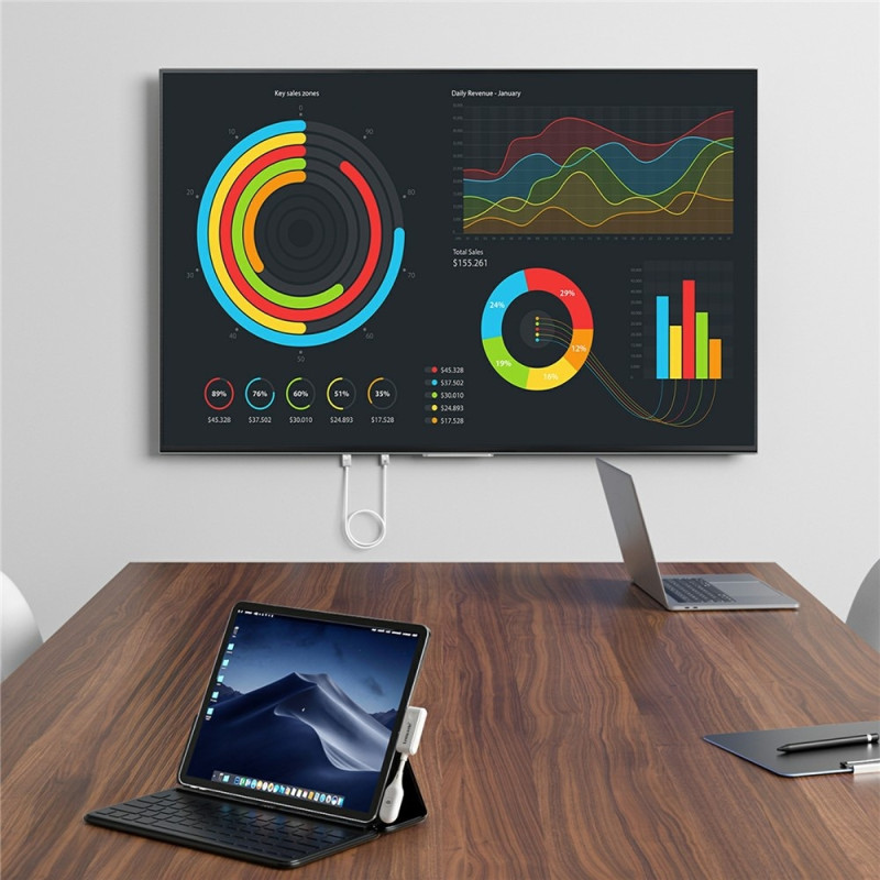 50m trådløs HDTV-sender og -modtager 1080P 60Hz 5G WiFi HDMI-forlænger