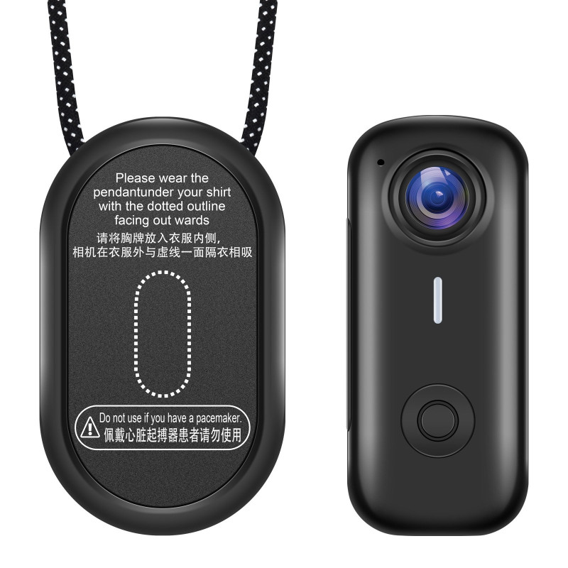 D100 2K Thumb Camera Digital Camera Camcorder Camera Magnetic Pocket Camera Neck Strap