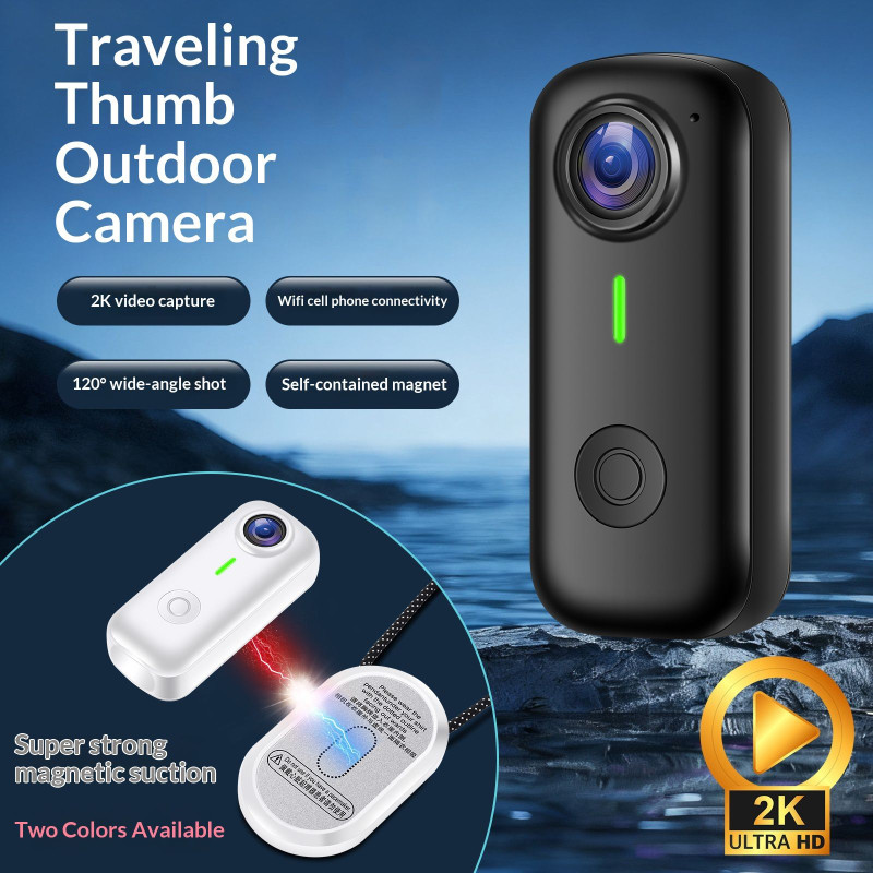 D100 2K peukalokamera digitaalikamera videokamera magneettinen taskukameran kaulahihna