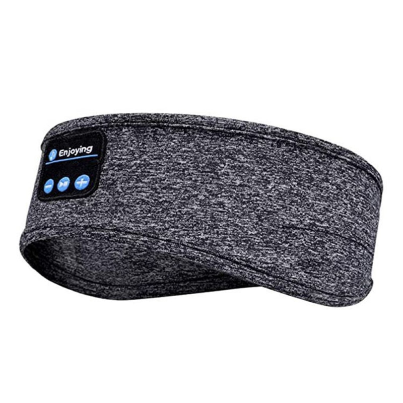 Bluetooth Sports Headband Sleep Headphones Music Eye Mask - Dark Grey