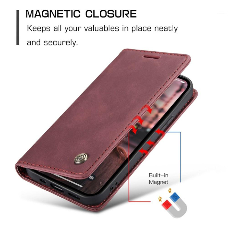 CASEME Retro Wallet Case for iPhone 14 Plus - Red