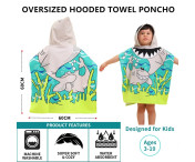 Huva Cape Badhandduk Badrock Poncho, 60x60cm - Coral Mermaid