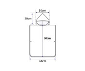 Huva Cape Badhandduk Badrock Poncho, 60x60cm - Coral Mermaid