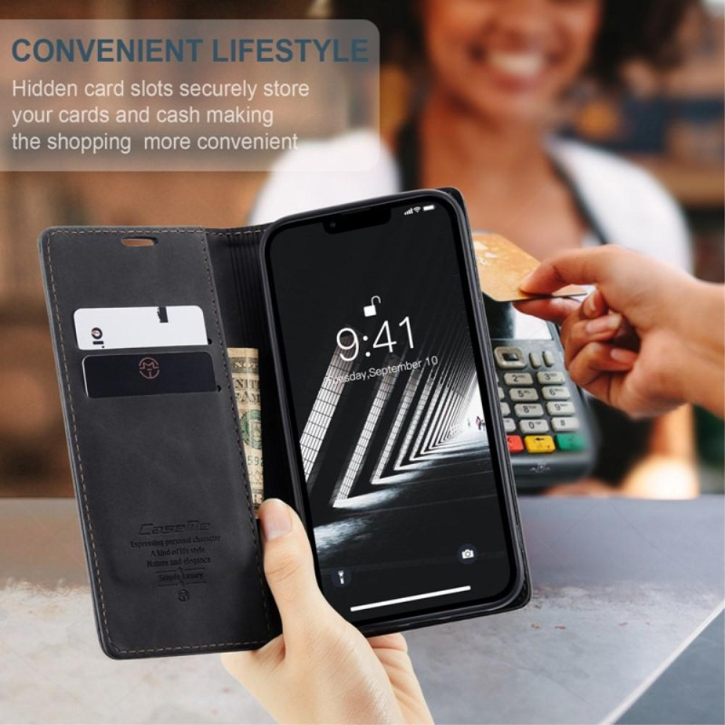 CASEME Retro Wallet Case for iPhone 14 Plus - Black
