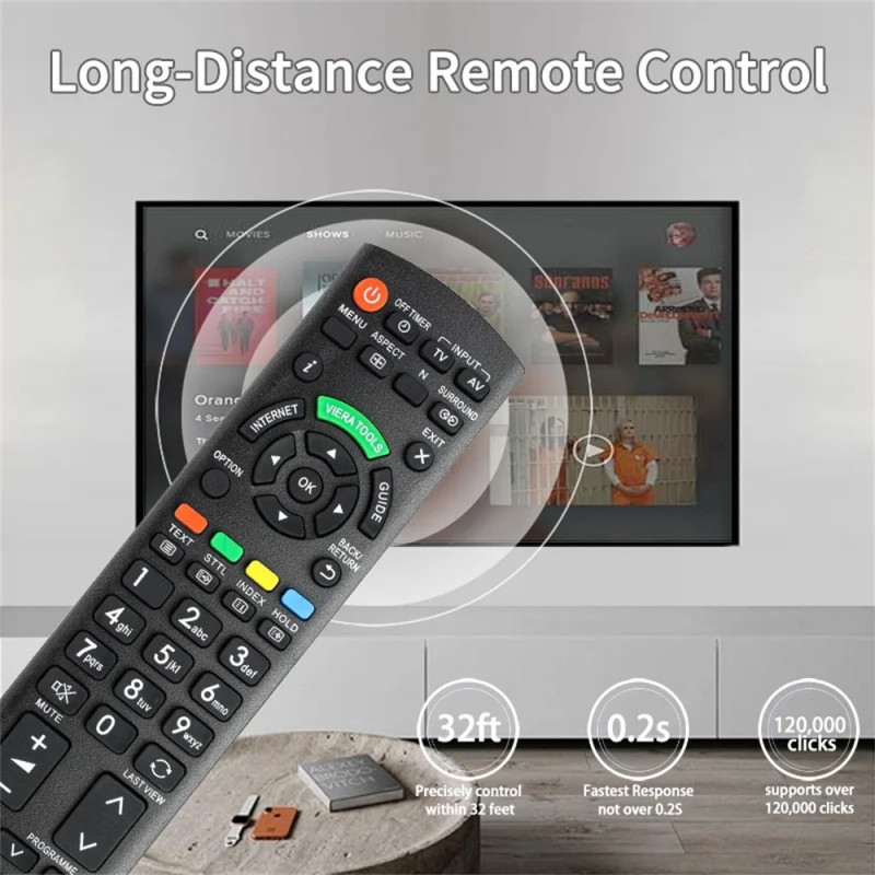 Remote Control Replacement for N2QAYB000753 For Panasonic TV