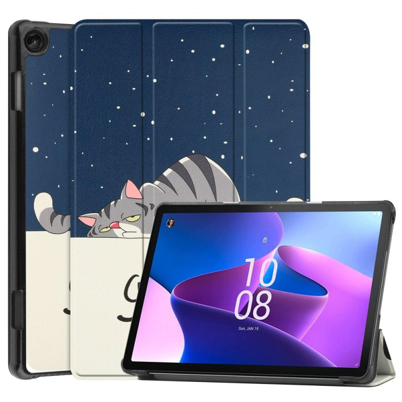 Til Lenovo Tab M10 (Gen 3) Trifoldet Stativdæksel - Cat