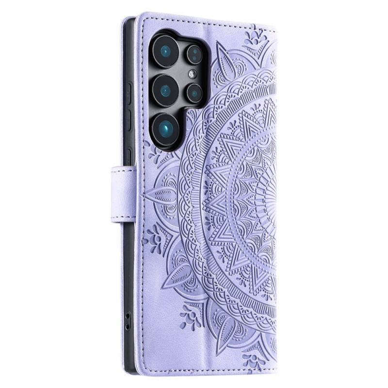 For Samsung Galaxy S26 Ultra Lommebok Deksel Shell Mandala Blomstermønster