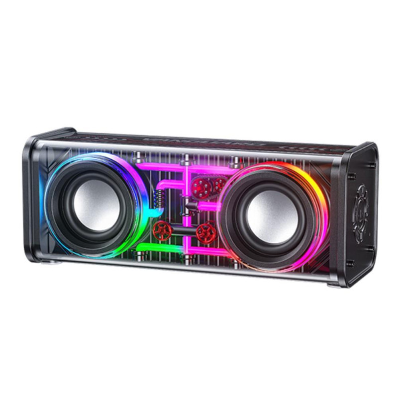 Bluetooth Dual Horn Højttaler RGB Lys Subwoofer Musikafspiller
