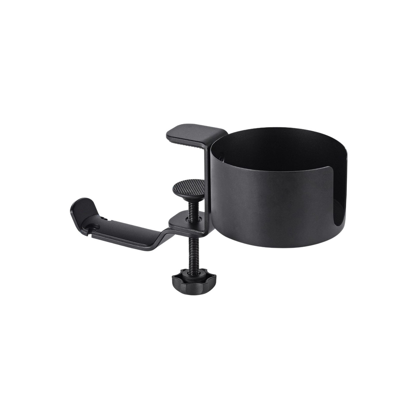 Clip-on Cup Holder Desk 360 Degree Rotatable Hanger Headphone Bag