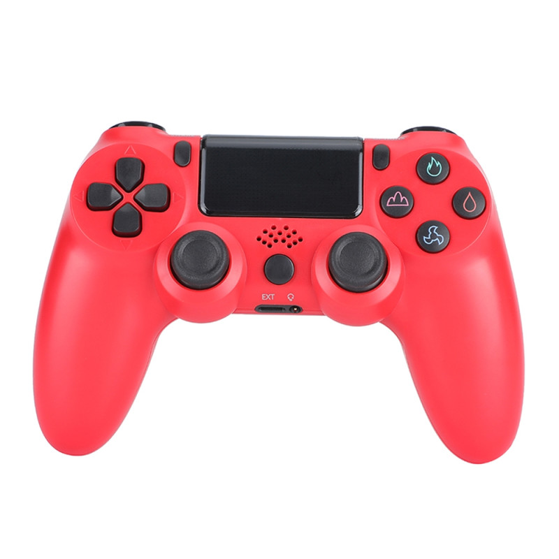 Trådløs spilcontroller til Sony PS4 Bluetooth Gamepad med vibration - Rød