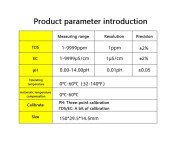 4-i-1 test för vattenkvalitet PH TDS EC TEMP testpenna