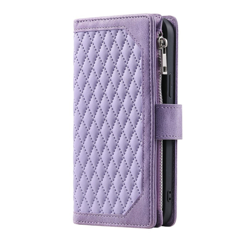For Samsung Galaxy S26 5G Zipper Wallet Case Rhombus Phone Cover