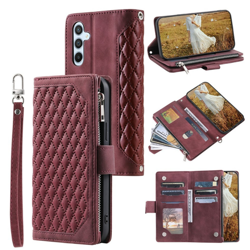 For Samsung Galaxy S26 5G Zipper Wallet Case Rhombus Phone Cover