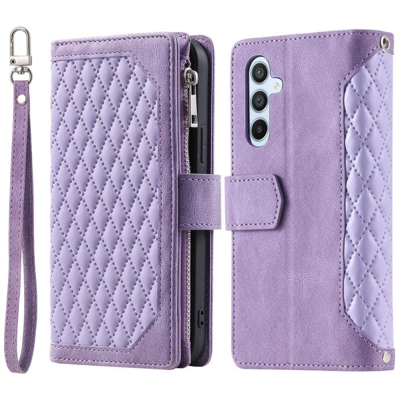 For Samsung Galaxy S26+ 5G Zipper Wallet Case Rhombus Phone Cover