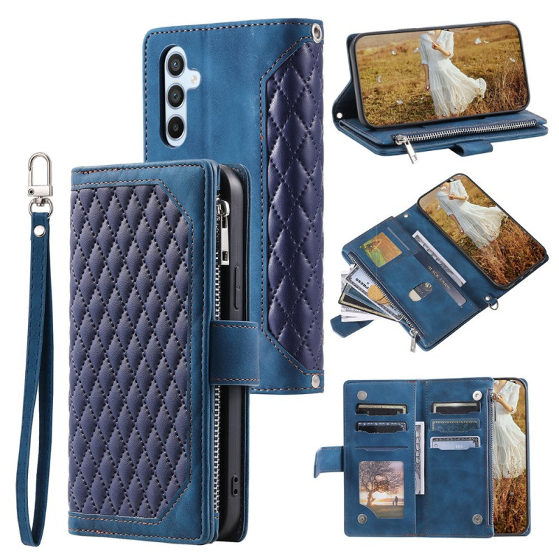 Til Samsung Galaxy S26+ 5G Zipper Wallet Case Rhombus Telefoncover
