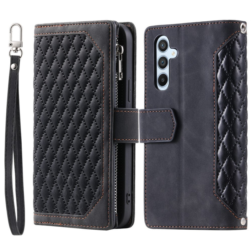 Samsung Galaxy S26+ 5G Zipper Wallet Case Rhombus Stitching Line Puhelinsuojus