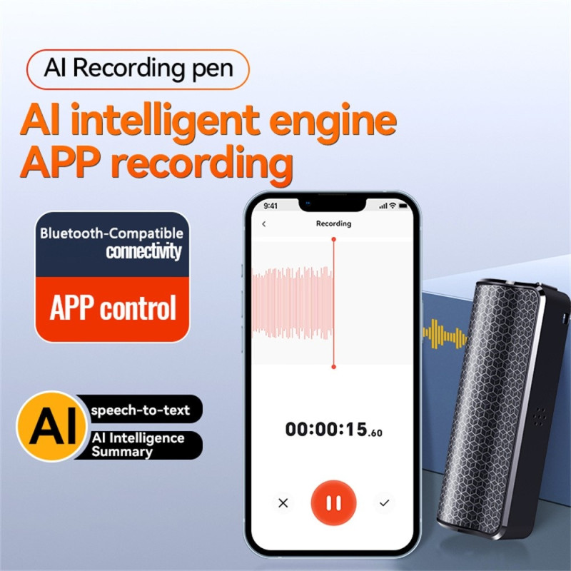 Translator AI Voice Recorder ChatGPT 128GB Smart Transcription Translation