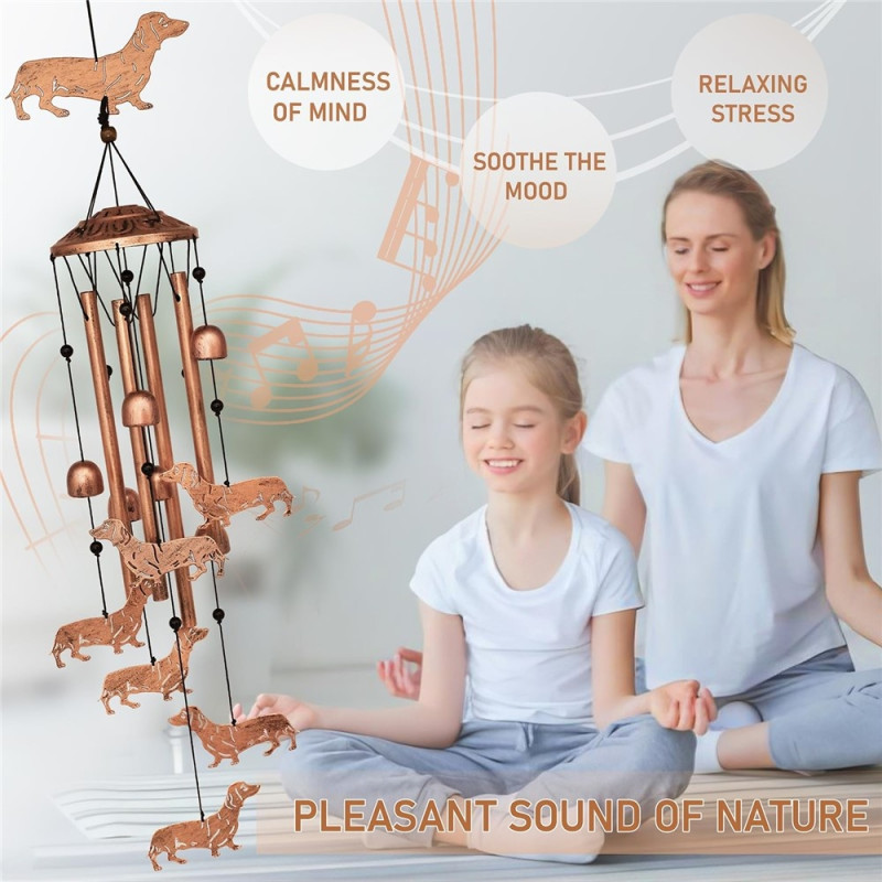 34 inch iron wind chime musical garden decor wind chime garden outdoor - Cat