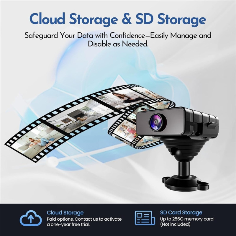 WiFi Mini -kameramonitori Liiketunnistus Kauko-ohjattava tallennin Laajakulmainen yönäkö