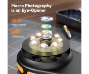 2" IPS-skärm 500X Förstoring Handhållen Digital Mikroskop med LED-ljus