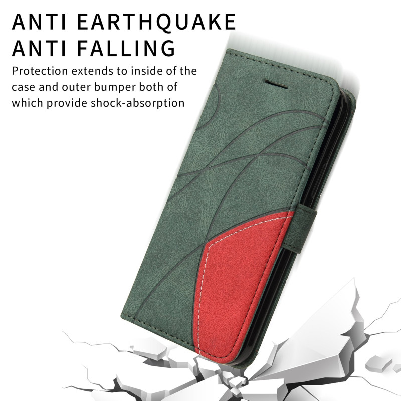 For Google Pixel 10a Wallet Case with Stand Bi-colour Design - Green