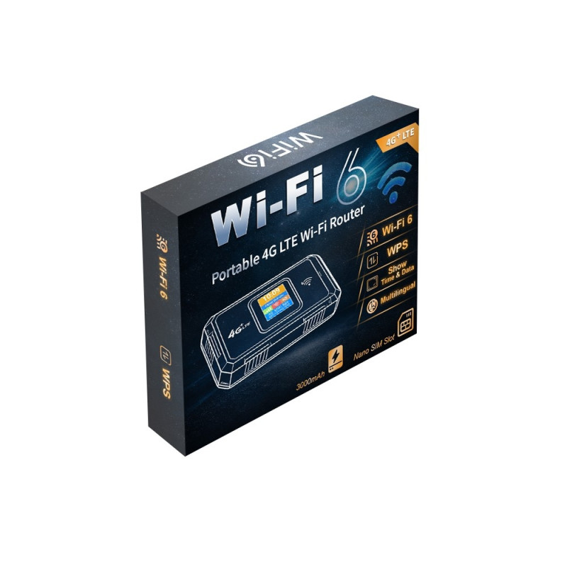 WiFi6 Portable 4G LTE Mobile Hotspot Router 300Mbps Wireless Modem Eurasian Version