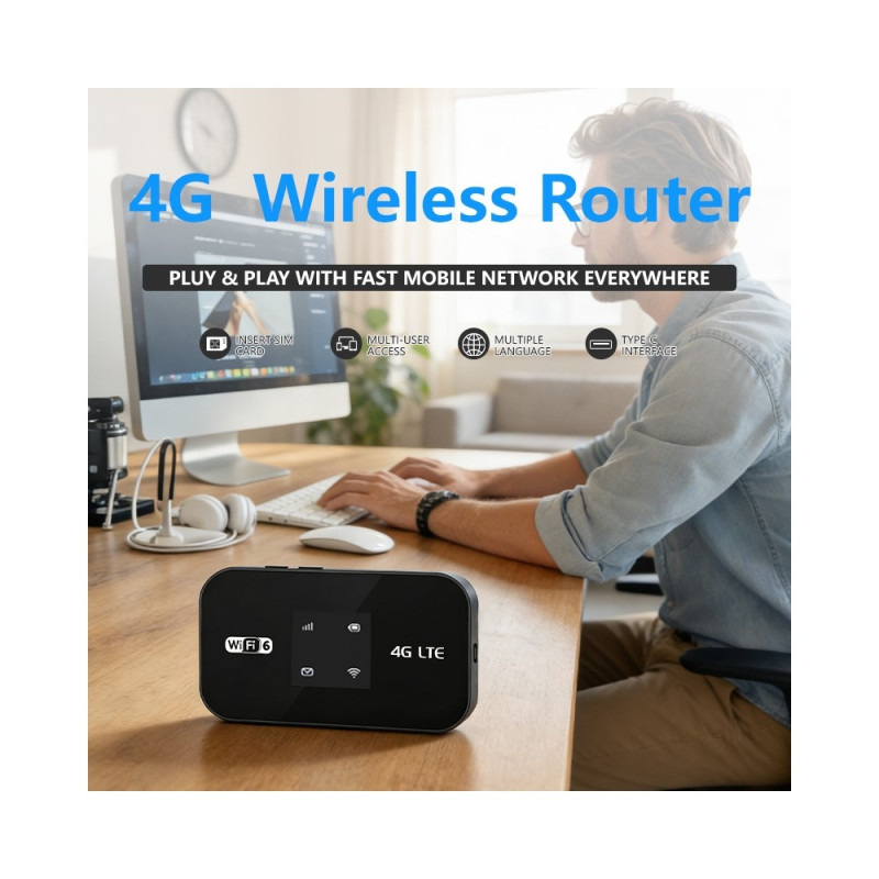 4G LTE Mobile WiFi 6 Router 300Mbps Portable Hotspot Eurasian Version
