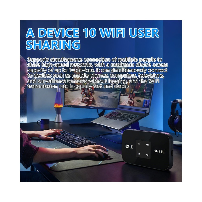 4G LTE Mobile WiFi 6 Router 300Mbps Portable Hotspot Eurasian Version