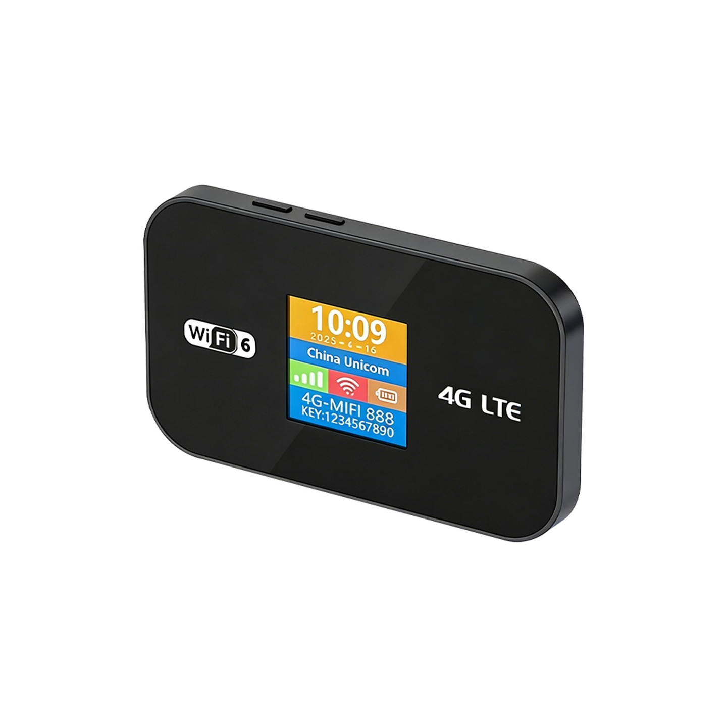 4G LTE Mobil WiFi 6 Router Farveskærm 300Mbps Bærbart Hotspot Eurasisk Version