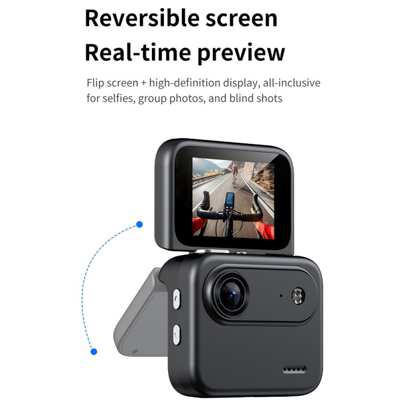 Camera 2.0" Action Camera Foldable Screen Photo Video Recording Sports Camera