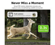 Solar 4G Trail Kamera Vattentät PIR Night Vision HD Jaktkamera
