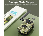 Solar 4G Trail Kamera Vattentät PIR Night Vision HD Jaktkamera