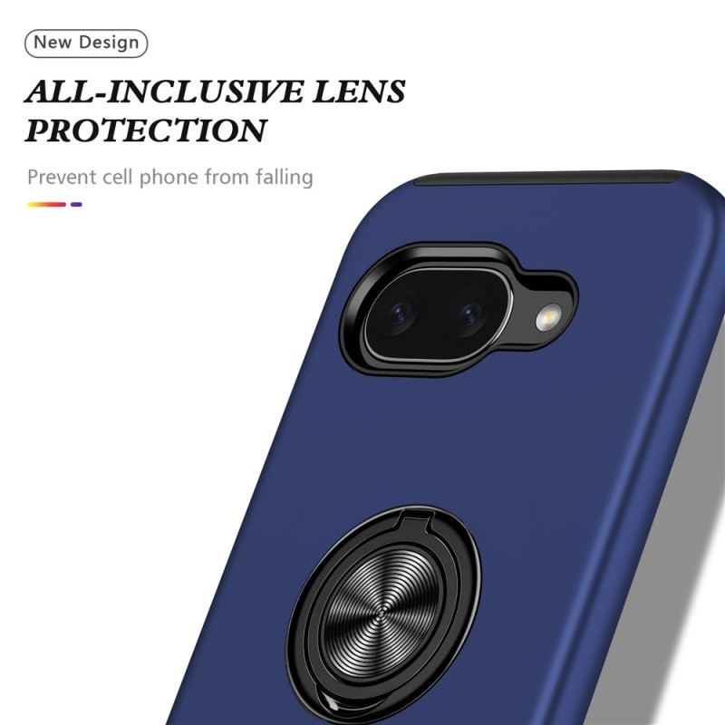 Til Google Pixel 10a SkalFingerring Kickstand Hybrid Taske - Blå