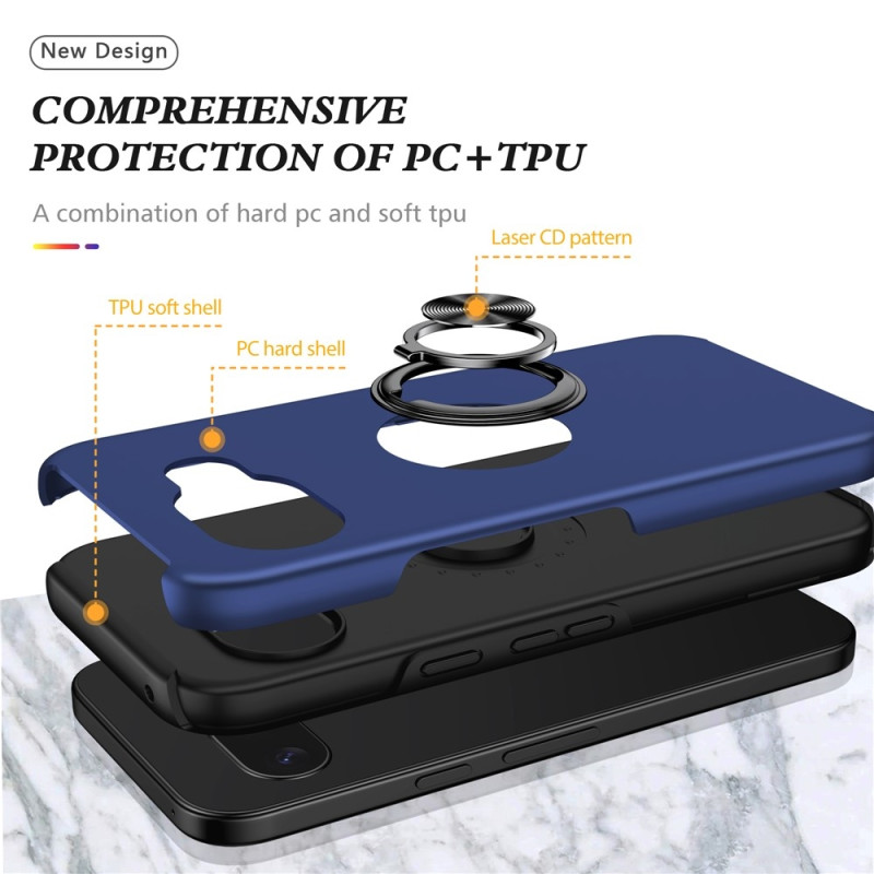 Google Pixel 10a Skalsormenrengasjalustan hybridikotelo - Tummansininen