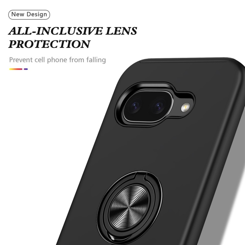 Til Google Pixel 10a SkalFingerring Kickstand Hybrid Taske - Sort